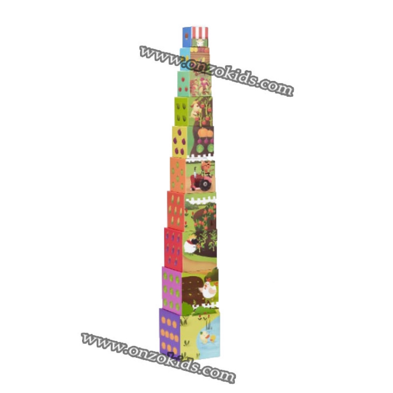10 cubes empilables de légumes, jouet pour enfants – Image 7