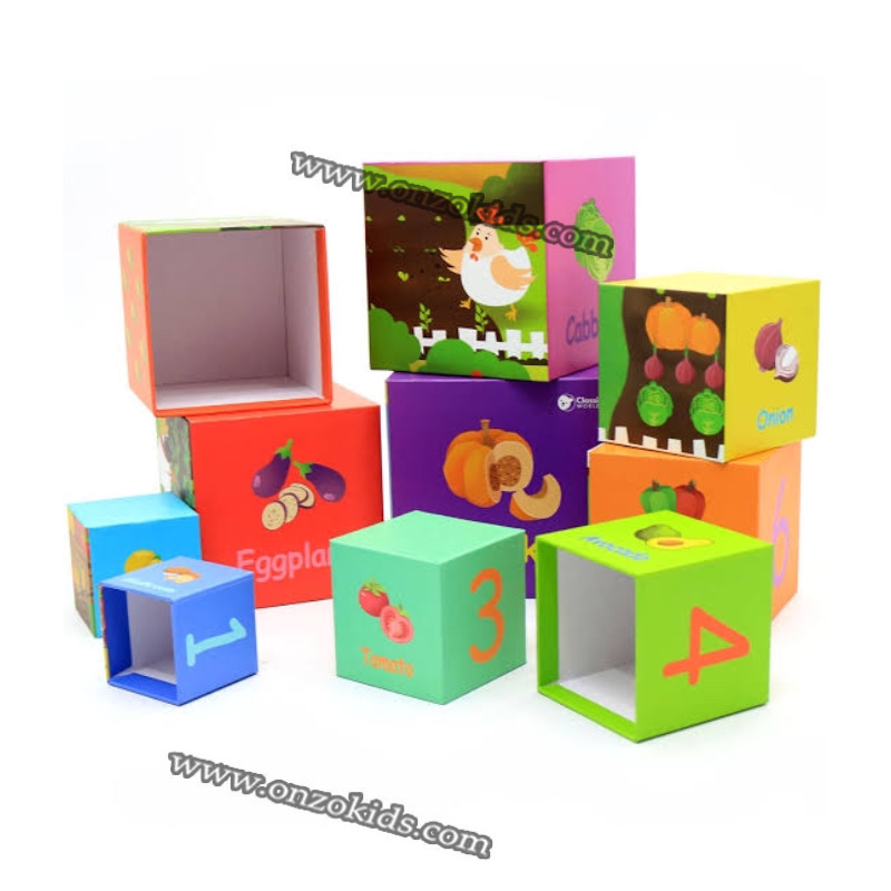 10 cubes empilables de légumes, jouet pour enfants – Image 6