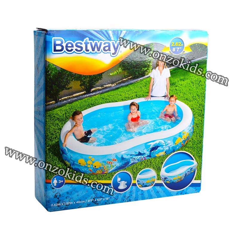 Piscine gonflable poissons 262 cm x 157 cm x 46 cm – Bestway – Image 9