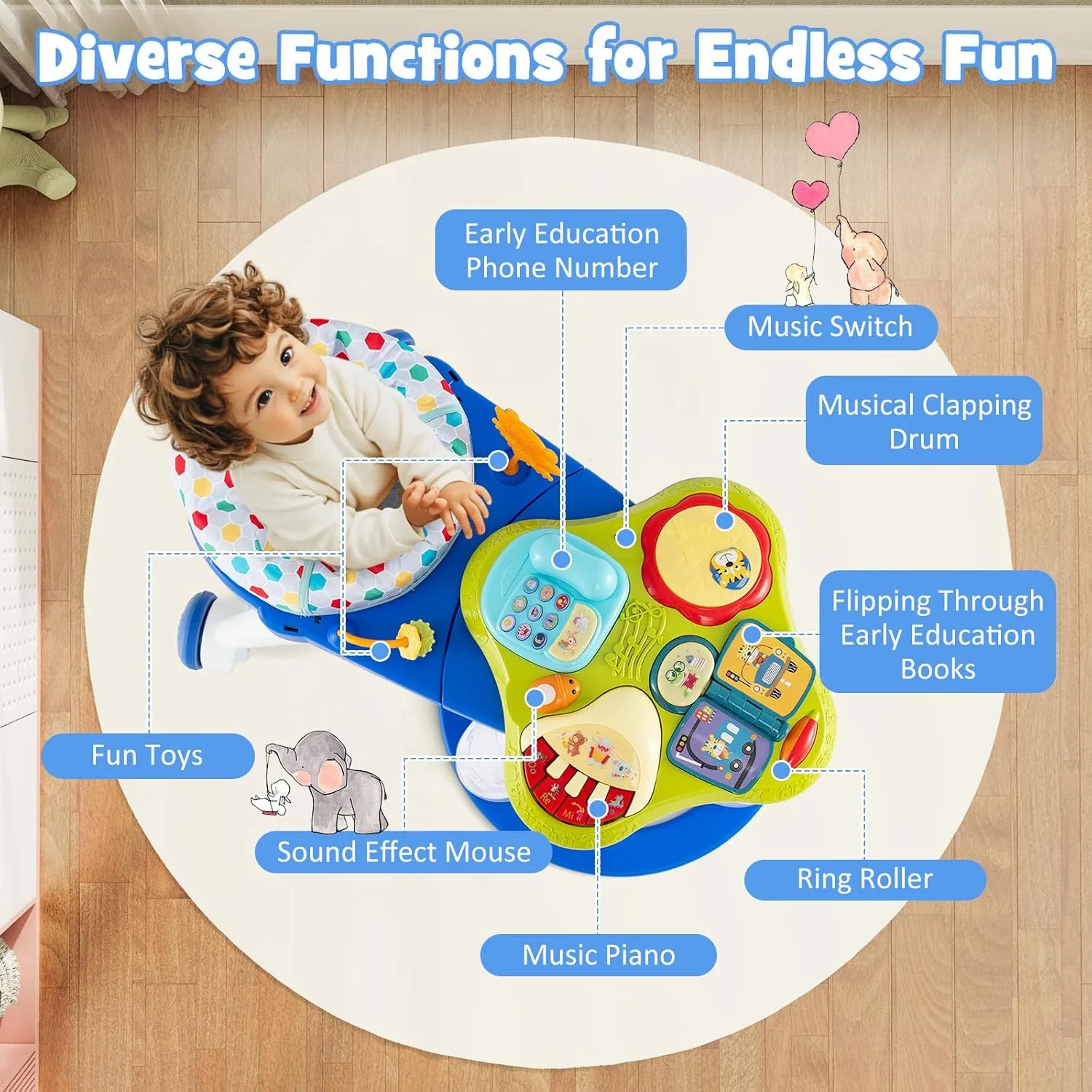 table d’activités pour bébé 3 en 1 BABY JOY – Image 6