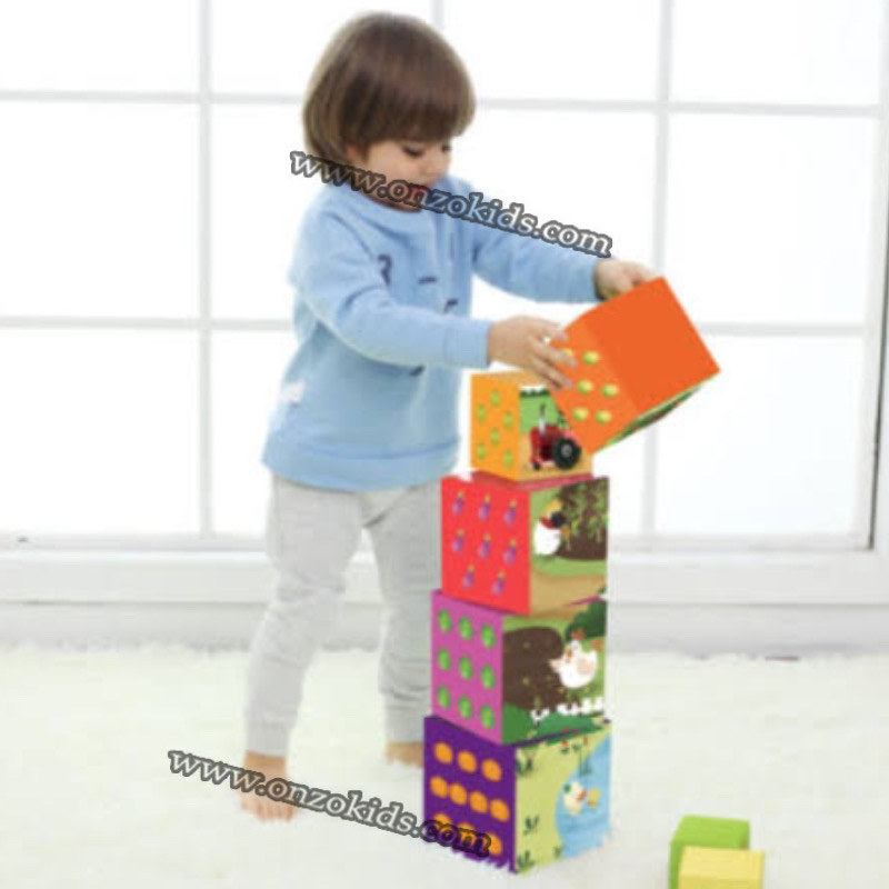 10 cubes empilables de légumes, jouet pour enfants – Image 4