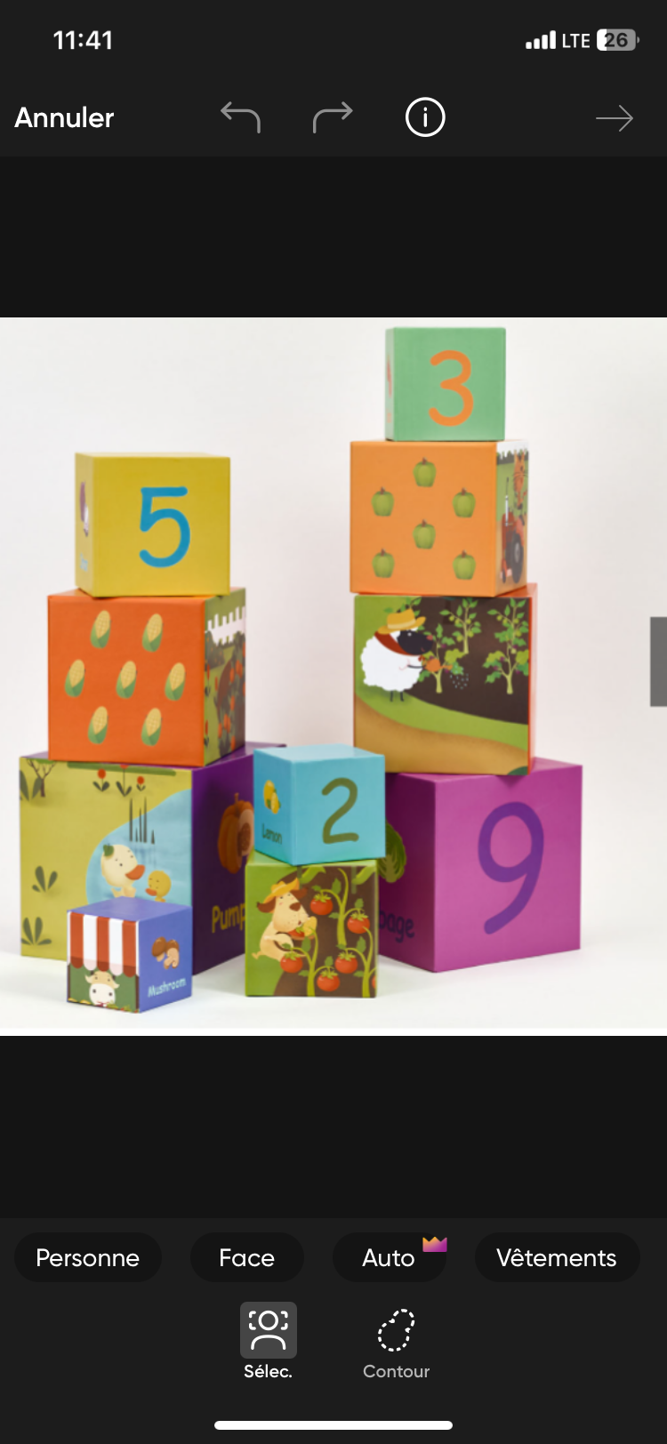 10 cubes empilables de légumes, jouet pour enfants – Image 3
