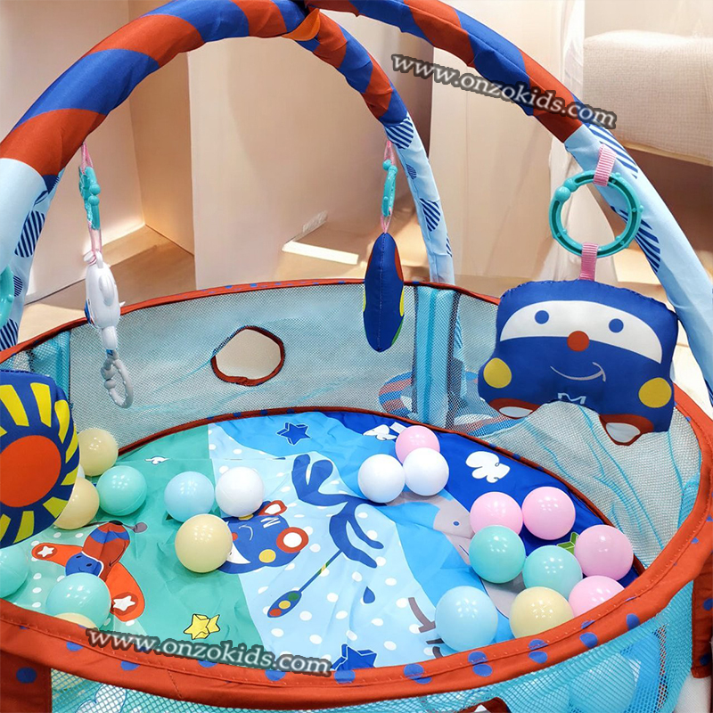 Tapis d’éveil et parc de jeux 2en1 avec 30 balles – Image 9